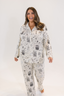Bone Halloween Toile Long Sleeve & Pant Pajama Set