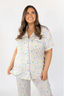 Tea Time Short Sleeve & Cropped Pant Pajama Set