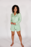 Pistachio Delight Long Sleeve & Short Pajama Set