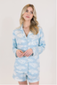 Blue Skies Long Sleeve & Short Pajama Set