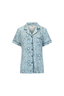 Cornflower Blue Paisley Short Sleeve & Short Pajama Set
