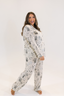 Bone Halloween Toile Long Sleeve & Pant Pajama Set