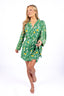 Palmera with Pink Piping Short Robe
