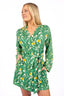 Palmera with Pink Piping Short Robe