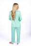 Seafoam Wave Long Sleeve & Cropped Pant Pajama Set