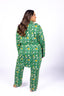 Palmera with Pink Piping Short Robe