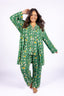 Palmera with Pink Piping Short Robe