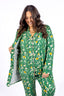 Palmera with Pink Piping Short Robe