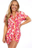 Luxe Leopard in Radiant Pink Short Sleeve & Short Pajama Set