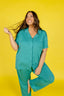 Lagoon Short Sleeve & Cropped Pant Pajama Set