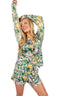 Lavender Tropics Long Sleeve & Short Pajama Set