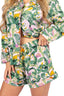 Lavender Tropics Long Sleeve & Short Pajama Set