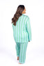 Seafoam Wave Long Sleeve & Cropped Pant Pajama Set