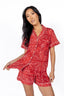 Bandana in Scarlet Short Sleeve & Short Pajama Set