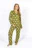 Highland Herd in Olive Long Sleeve & Pant Pajama Set