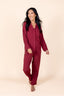 Merlot Long Sleeve & Cropped Pant Pajama Set