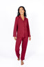 Merlot Long Sleeve & Cropped Pant Pajama Set