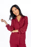 Merlot Long Sleeve & Cropped Pant Pajama Set