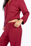 Merlot Long Sleeve & Cropped Pant Pajama Set