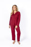 Merlot Long Sleeve & Cropped Pant Pajama Set