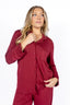 Merlot Long Sleeve & Cropped Pant Pajama Set