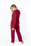Merlot Long Sleeve & Cropped Pant Pajama Set