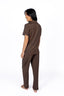 Espresso Checkered Short Sleeve & Cropped Pant Pajama Set