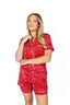 Bandana in Scarlet Short Sleeve & Short Pajama Set