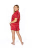 Bandana in Scarlet Short Sleeve & Short Pajama Set