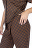 Espresso Checkered Short Sleeve & Cropped Pant Pajama Set