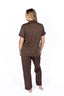 Espresso Checkered Short Sleeve & Cropped Pant Pajama Set