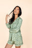 Sage Snake Long Sleeve & Short Pajama Set