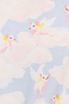 Pattern of pink pigs with wings on a light blue background