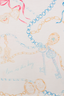 Colorful drawing of keys and chains on a white background