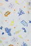 Seamless pattern with sea-themed elements on a light blue background