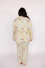 In My Sundays classic women's pajama set—long sleeve & cropped pant pajama set in butterflies.