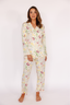 In My Sundays classic women's pajama set—long sleeve & cropped pant pajama set in butterflies.