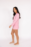 In My Sundays classic women's pajama set—long sleeve & short pajama set in primrose pink.