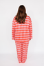 Red & Pink Argyle Long Sleeve & Pant Pajama Set