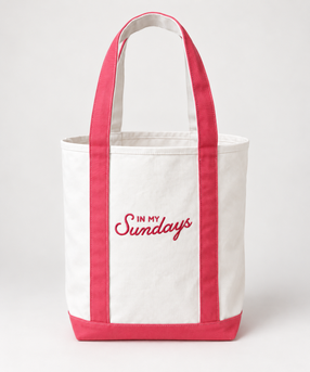 Canvas Tote Bag in Coral