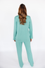 Winter Green with Embroidered Bow Long Sleeve & Pant Pajama Set
